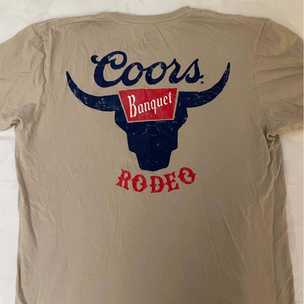 Rodeo Short Sleeve Tee - Tan/Red/Blue